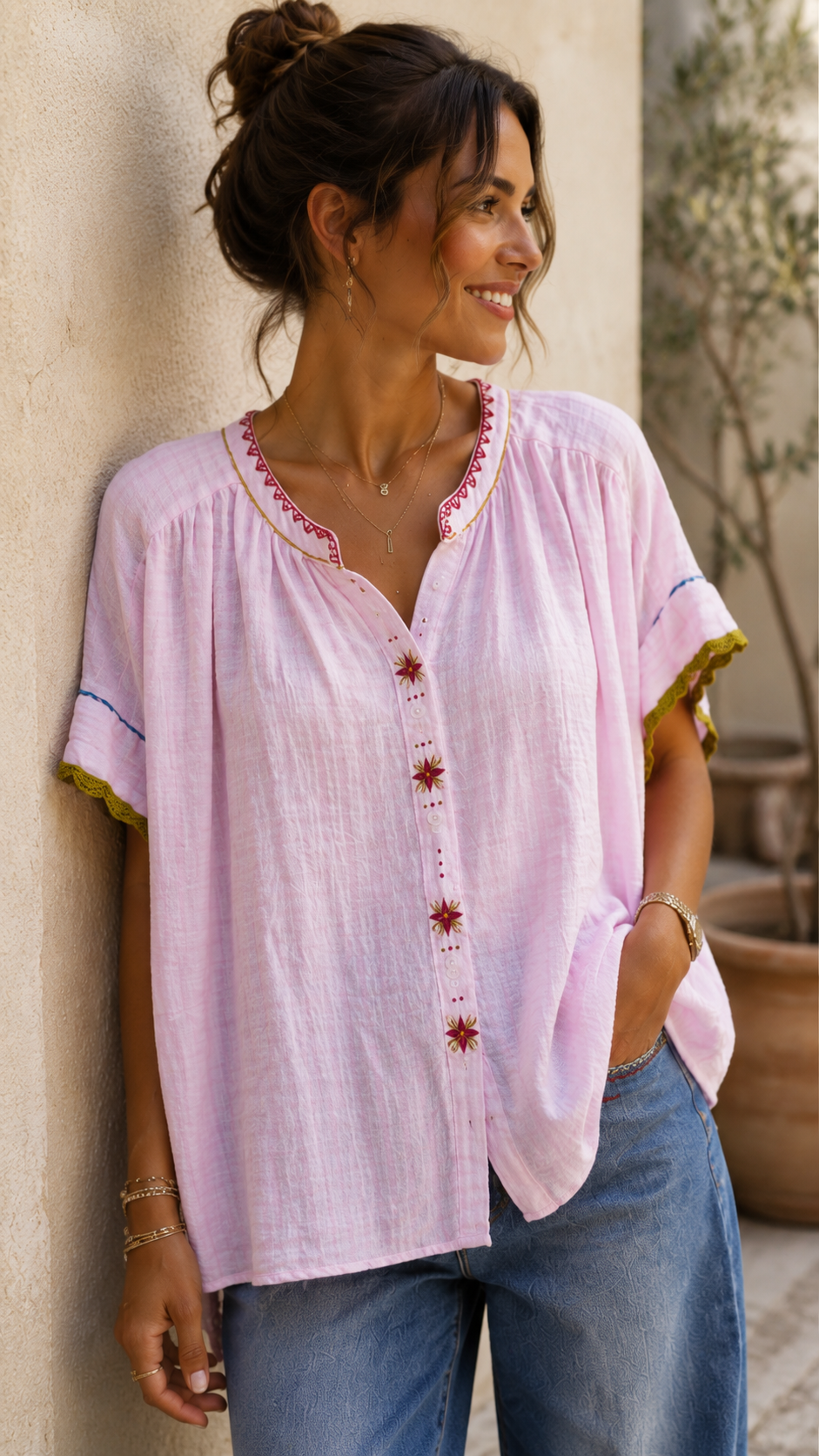 Chemise rosie